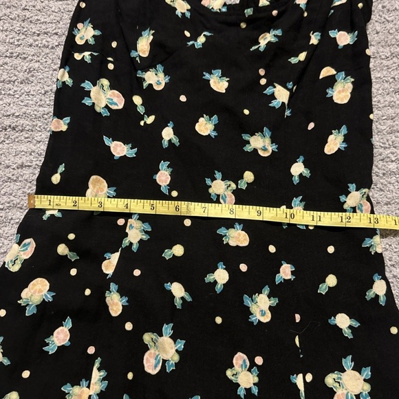 Free People Womens Like A Lady Citrus Floral Printed Mini Dress Black Size Small - Picture 5 of 8